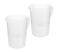 Healvian 2pcs Plastic Measuring Cups 5000ml Heatproof Graduated Jugs with Dual-Sided Markings and Thickened Construction for Travel and Scientific Experiments