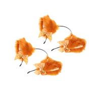 Healvian 2pcs Plush Cat Ear Headband Furry Creative Stylish Hairband Performance Hair Accessory Cat Costume Party Headwear