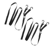 Healvian 2pcs Polyester Binding Straps Motorcycle Tie down Straps for Securing Motorcycles and Scooters, Easy and Quick to Use, Black Luggage Fixing Belts for Motorbike Travel