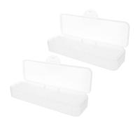 Healvian 2pcs Portable Manicure Tool Holders Double Storage Cases for Nail Grinding Tools Salon Organizers Durable High Performance Material for Home and Professional Use
