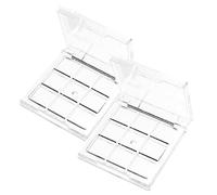 Healvian 2pcs Portable Mini Transparent DIY Eyeshadow Palette Empty Makeup Mixing Box for Eyeshadow Blusher Concealer Storage Travel Friendly Cosmetic Pigment Tray