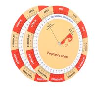Healvian 2pcs Pregnancy Tracker Paper Wheels with Fetal Development Chart for Expecting Moms Color Printed Pregnancy Timeline User Friendly Backup