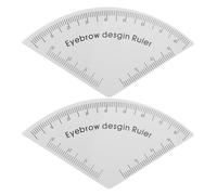 Healvian 2pcs Professional Eyebrow Shaping Guide - Pvc Eyebrow Drawing Measurement Stencil - Reusable Mapping Ruler For Accurate Brow Design