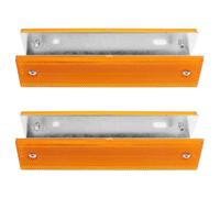 Healvian 2pcs Rectangular Road Marker Reflective Road Studs for Visibility, Galvanized Iron, Water and Wind Resistant, for Traffic Directional Signs, Roadway and Tunnels