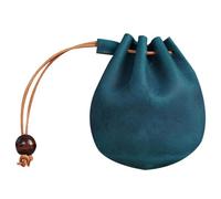 Healvian 2pcs Retro Wallet Drawstring Coin Pouch Leather Mini Storage Bag Cute Change Bag for Daily Use Women Coin Purses Pouches Random Color