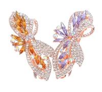 Healvian 2pcs Rhinestone Butterfly Hair Clips Alloy Metal Side Barrettes with Bling Hair Accessories for Weddings Parties Daily Wear