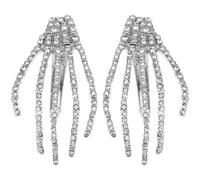 Healvian 2pcs Rhinestone Ghost Claw Hair Clips Durable Halloween Goth Hair Accessories for Women for Cosplay and Daily Use for Various Hairstyles