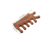 Healvian 2pcs Sandalwood Gua Sha Massage Comb Natural Hair Comb for Scalp Face Eye Massage Holistic Relaxation Tool for Wet Dry Hair Stress Relief and Skin Elasticity Improvement