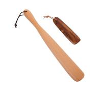 Healvian 2pcs Shoe Horn for Seniors and Women Long Handle and Compact Boot Horn Durable Natural Wood Grain Easy Wearing Shoe Helper for Travel and Daily Use