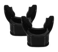 Healvian 2pcs Silicone Black Scuba Diving Mouthpiece Replacement Ergonomic Design and Lightweight Material for Hygienic Snorkeling and Water Activities Accessories