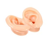 Healvian 2pcs Silicone Ear Models for Piercing Practice and Earring Display Realistic Artificial Ear Canals Medical Teaching Tool for Students