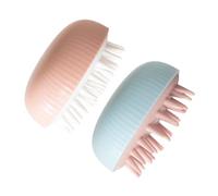 Healvian 2pcs Silicone Shampoo Brushes for Scalp Massage and Dandruff Control Comfortable Bathing Massage Brush with Quick-Dry Design Suitable for All Hair Types Portable for Home and