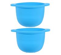 Healvian 2pcs Silicone Wax Warmer Pot Liners Foldable Reusable Wax Melt Bowls for Hair Removal and Skincare Portable Beauty Tool Suitable for All Skin Types
