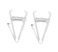 Healvian 2pcs Skinfold Caliper Fat Measurement Tool for Men Women Compact Body Fat Tester with White Scale for Accurate Skinfold Thickness Measurement