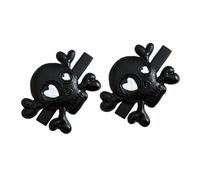 Healvian 2Pcs Skull Skeleton Hair Clips Punk Style Hairpins for Halloween Party Unique Accessories for Cosplay and Costume Events Gothic Hair Accessories for Women