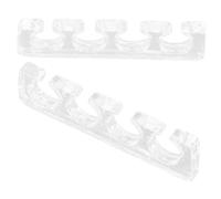 Healvian 2pcs Soft Silicone Toe Separators for Feet Toe Spacers for Women Reusable Nail Dividers for Pedicure to Prevent Rubbing and Maintain Proper Alignment
