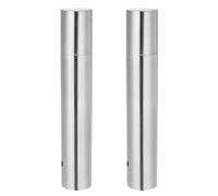 Healvian 2pcs Stainless Steel Cylindrical Box Diploma Holder Document Tube for Birth Certificate Marriage Certificate Storage