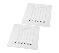 Healvian 2pcs Stainless Steel Rectangle Louvered Vent for Ship and Caravan, 5x4.5 Inches with Corrosion Resistance and Heat Dissipation, Smooth Edges, for Boat Cabins and Camper Ventilation
