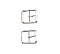 Healvian 2pcs Stainless Steel Watch Clasp Buckle Replacement for Leather Silicone Electronic Bands Easy to Install Silver Accessories for Men Women