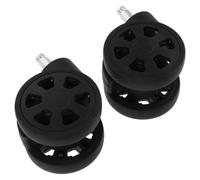 Healvian 2pcs Suitcase Replacement Wheels Set with 360-degree Swivel and Double Bearings, Smooth Rolling Silent Plastic Luggage Wheels for Checked Baggage Repair, Easy Install for Travel