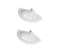Healvian 2pcs Transparent Fan-shaped Nail Art Display Board Practice Tool for Manicure Color Slots for Nail Polish Showcase for Professionals and Beginners