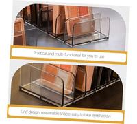 Healvian 2Pcs Transparent Makeup Palettes Holder Desktop Organizer with Compartments for Eyeshadow and Blusher Clear Cosmetic Storage Box for Divided Makeup Holder for Tidy Vanity and Easy