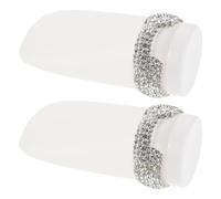 Healvian 2pcs Travel Toiletries Bottles: Squeeze Lotion Container Leak-Proof & Refillable - Empty Shampoo Bottle with Rhinestone - Reusable Travel Size Empty Tubes Dispenser 25g Capacity