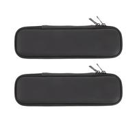Healvian 2pcs Travel Toothbrush Case Small Eva Hard Shell with Mesh Pocket Sturdy Electric Toothbrush Holder for Travel and Toothpaste Storage in Black