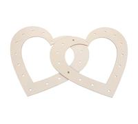 Healvian 2Pcs Unfinished Heart Shaped Wood Wreath Hoops 33X29Cm DIY Wreath Supplies Craft Frames for Holiday Decorations and Home Floral Garland Making