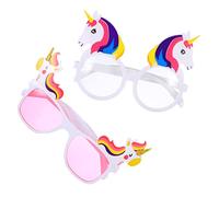 Healvian 2pcs Unicorns Glasses for Party Fun Cosplay Party Supply Lightweight Comfortable Creative Design for Adults for Birthday Festivals
