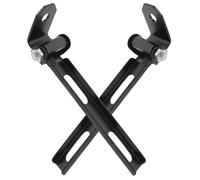 Healvian 2Pcs Universal Motorcycle Solo Seat Mount Brackets with Swivel Hinge Front Mounting Bars, Heavy-Duty Seat Mounting Components for Custom Bobber Chopper Accessories