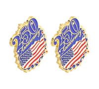Healvian 2pcs Usa Flag Lapel Pins with Commemorative Design and User-friendly Clasp, Enamel Alloy Brooches for Veterans and Collectors, Patriotic Gift for July 4th Party