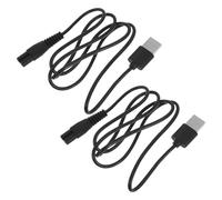 Healvian 2pcs USB Charging Cable Power Cord for Electric Trimmers and Shavers Rubber Shell Wear Resistant Replacement Accessory Compatible with USB Port Devices