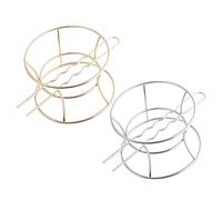 Healvian 2pcs Vintage Alloy Hair Bun Cage Gold and Silver Hair Sticks Metal Pins Decorative Bun Holders for Curly Wavy Long Women and Girls