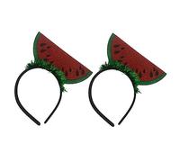 Healvian 2pcs Watermelon Design Headbands Lightweight Hair Hoops Party Supplies Decorative Headdress for Women and Cosplay Events