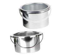 Healvian 2pcs Wax Warmer Inner Pot and Metal Hair Removal Wax Melting Machine Replacement Container Compatible with Various Systems for Home and Salon Use