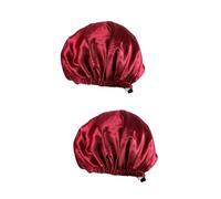 Healvian 2pcs Women Double-layer Satin Sleeping Cap Lightweight and Breathable Night Hair Bonnet Elastic Edge Design for Comfortable Sleep Protects Hairstyles and Reduces Hair Loss