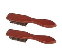 Healvian 2pcs Wooden Beard Brush and Detangling Hair Brush Set for Men Curl Hair Styling and Mustache Grooming Small Size Suitable for Daily Beard Care