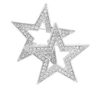 Healvian 2pcs Zinc Alloy Star Brooch Shiny Five Pointed Rhinestone Dress Pins for Men and Women Durable Scarf and Suit Collar Accessories Tarnish Resistant Elegant Lapel Pins