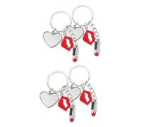 Healvian 2sets Heart Shaped Sublimation Keychain Blanks for DIY Crafting Smooth Surface for Custom Prints for for Various Occasions 2pcs*2