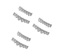 Healvian 3 Pairs Removable Rhinestone Tooth Grill Cap Set with Gothic Vampire Fangs for Men and Women, Silver Metal and Glass Diamond Material, Comfortable Fit and Safe Wear Experience,