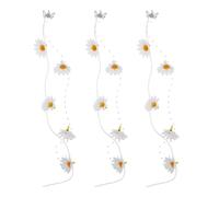 Healvian 3 Pairs Yellow Tassel Hair Clips with Daisy Flowers and Simulation Pearls, Butterfly Claw Clips Made of Cloth and Resin, Comfortable and Versatile Accessory for Women on Summer