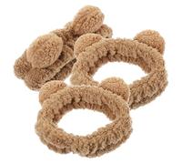 Healvian 3 pcs Bear Ears Headbands for Women Cute Cartoon Animal Ear Design Soft Plush Makeup and Spa Headband Facial Hairband for Washing Face Skincare and Cosmetic Use