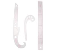 Healvian 3 Pcs French Curve Ruler Metric Plastic Sewing Tool Set for Pattern Making, Tailoring, Craft Projects, Beginners
