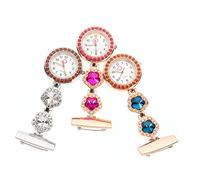 Healvian 3 Pcs Nurse Pocket Watch Set with Zinc Alloy Case Portable and Simple to Operate Modern Style Nursing Fob Watches with Assorted Colours Wide Range of Application Color