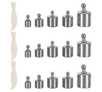 Healvian 3 Pieces 100G Iron Calibration Weights for Digital Scales and Balances, Metric Gram Weight Set for Laboratory and Classroom Science Supplies