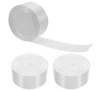 Healvian 3 Rolls White Polyester Ribbon 4cm X 25 Yards Each White Craft Ribbon for DIY Wrapping Flower Bouquets Wedding Decorations Party Favors