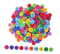 Healvian 3 Sets Eva Place Value Discs Math Counters 160 Pieces Decimal Manipulatives for Elementary School Early Childhood Education Learning