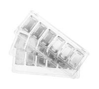 Healvian 3 Sets Transparent Slot Acrylic Eyeshadow Palette for DIY Makeup Mixing Portable Refillable Eye Shadow Organizer with Clear Box for Lipstick Blush Powder Pigment Storage