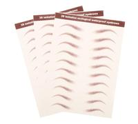 Healvian 3 Sheets Eyebrow Tattoo Stickers Peel Off Transfer Eyebrow Stickers Beauty Tools, 10 Pairs/Sheet
